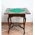 Tavolino da gioco antico a fazzoletto Eduardiano in mogano con innesti di intarsi in acero. Inghilterra XIX secolo.