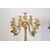 Coppia di grandi canedelieri antichi 12 fiamme in bronzo dorato PREZZO TRATTABILE