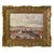 QUADRI ANTICHI, QUADRI MARE, MARINA CON VILLAGGIO, OLIO SU TAVOLA, XIX.  (QM567)