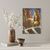 Italian painting signed figures in the night from 20th century