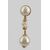 Earrings with pearls mounted in gold     