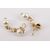 Earrings with pearls mounted in gold     