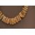Antica collana in acquamarina grezza, montata su pannello in legno - O/4907 -