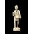 Scultura okimono in avorio raffigurante personaggio maschile con cesto.Giappone.