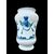 Vaso albarello in maiolica in monocromia turchina con uccellino ,festone e motivi rocaille.Saverio Grue.Castelli d’Abruzzo.