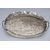 Vassoio "foglie" in ottone argentato, design italiano - O/2068 -