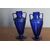 Antica coppia di vasi  Anfora Murano blu cobalto Liberty 1930 Altezza cm 36 – 34 
