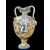 Vaso in maiolica a decoro istoriato con manici serpentiformi.Gaetano Battaglia.Napoli.