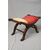 Sgabello inglese in mogano curvo ed imbottito - M/1887 -
