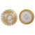Center-table plates in glass decorated in gold - O / 3243 and O / 4061.     