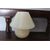 Lampada fungo di Murano anni 70 in vetro color crema lavorazione a strisce . Altezza cm 36