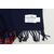 Plaid blu  con foulard in seta - B/707 -