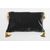Cuscino in velluto nero con stampa bronzo - B/1625 -