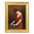 DIPINTI ANTICHI, RITRATTI DI DONNA CHE LEGGE CON SENO SCOPERTO, OLIO SU TELA, FINE DELL 800.  (QR589)