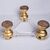 Tavolino in plexi con tre basi in legno dorato - M/281 -