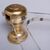 Tavolino in plexi con tre basi in legno dorato - M/281 -