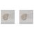 Coppia piccole tovaglie quadrate con conchiglia - B/1388 -