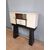 MOBILE BAR CABINET DESIGN MODERNO RIVESTITO IN PERGAMENA ANNI 1950-60