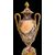 VASO IN MARMO CON MANICI IN BRONZO DORATO- FRANCIA XIX SECOLO.