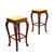 Coppia di Sgabelli in Stile Chippendale Italia Inizio XX Secolo