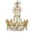 Grande lampadario a dodici luci in bronzo dorato e cristallo, Francia, XIX secolo