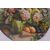 Set di 4 tele ovali con fiori e frutta - O/5542 -