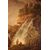 Anonimo del XIX sec. | Paesaggio con cascate - dipinto olio su tela. 