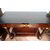 Consolle antica Impero Francese in piuma di mogano con piano in marmo nero del Belgio. Periodo XIX secolo.