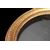 Specchiera ovale Francese in legno dorato foglia oro del 1800
