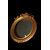 Specchiera ovale Francese in legno dorato foglia oro del 1800
