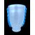 Vaso a coppa in vetro pesante pulegoso iridato con prese laterali a treccia.Franco Moretti.Murano.