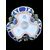 Centrotavola trilobato in maiolica policroma con motivo a raffaellesche e grottesche.Tre prese a forma di serpente.Ginori,Sesto fiorentino.