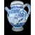 Versatoio in maiolica in monocromia turchina con decoro ‘calligrafico naturalistico’.Savona.