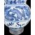 Versatoio in maiolica in monocromia turchina con decoro ‘calligrafico naturalistico’.Savona.