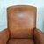 Coppia di poltrone club francese in cuoio cognac vintage 