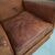 Coppia di poltrone club francese in cuoio cognac vintage 