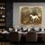 Antique painting from 18th century landscape with dog 