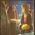 Italian painting signed figures in the night from 20th century