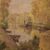 Italian landscape painting signed A. Corradi, 1950s