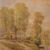 Italian landscape painting signed A. Corradi, 1950s