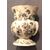 Pair of podded vases decorated with landscapes and characters. Levantino. Savona manufacture     