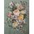 Dipinto a fiori tecnica mista su cartoncino colorato