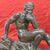 ART DECO, ANTICHE SCULTURE IN BRONZO, UOMO SEDUTO, SCULTORE FRANCESE, XX SECOLO. (STB79)   