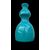 Vaso verde in vetro incamiciato con corpo rastremato. Manifattura Nason.Murano.