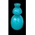 Vaso verde in vetro incamiciato con corpo rastremato. Manifattura Nason.Murano.