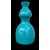 Vaso verde in vetro incamiciato con corpo rastremato. Manifattura Nason.Murano.