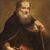 Antique painting Saint Anthony the Abbot from the 18th century