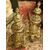  AL307 - Coppia di alari scolpiti, misure cm L 25 x H 55 x P 65 