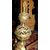  AL307 - Coppia di alari scolpiti, misure cm L 25 x H 55 x P 65 