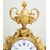 Trittico di orologio antico Napoleone III Francese in bronzo dorato. Periodo XIX secolo.